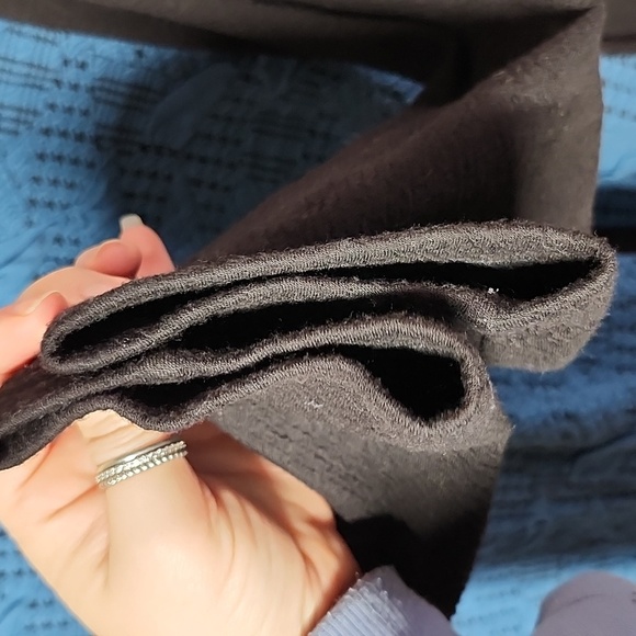 Parsley & Sage Chic Blue and Black Asymmetrical Neck Buttoned Sweater XL - Picture 8 of 9